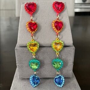 Multi Colored Heart Earrings